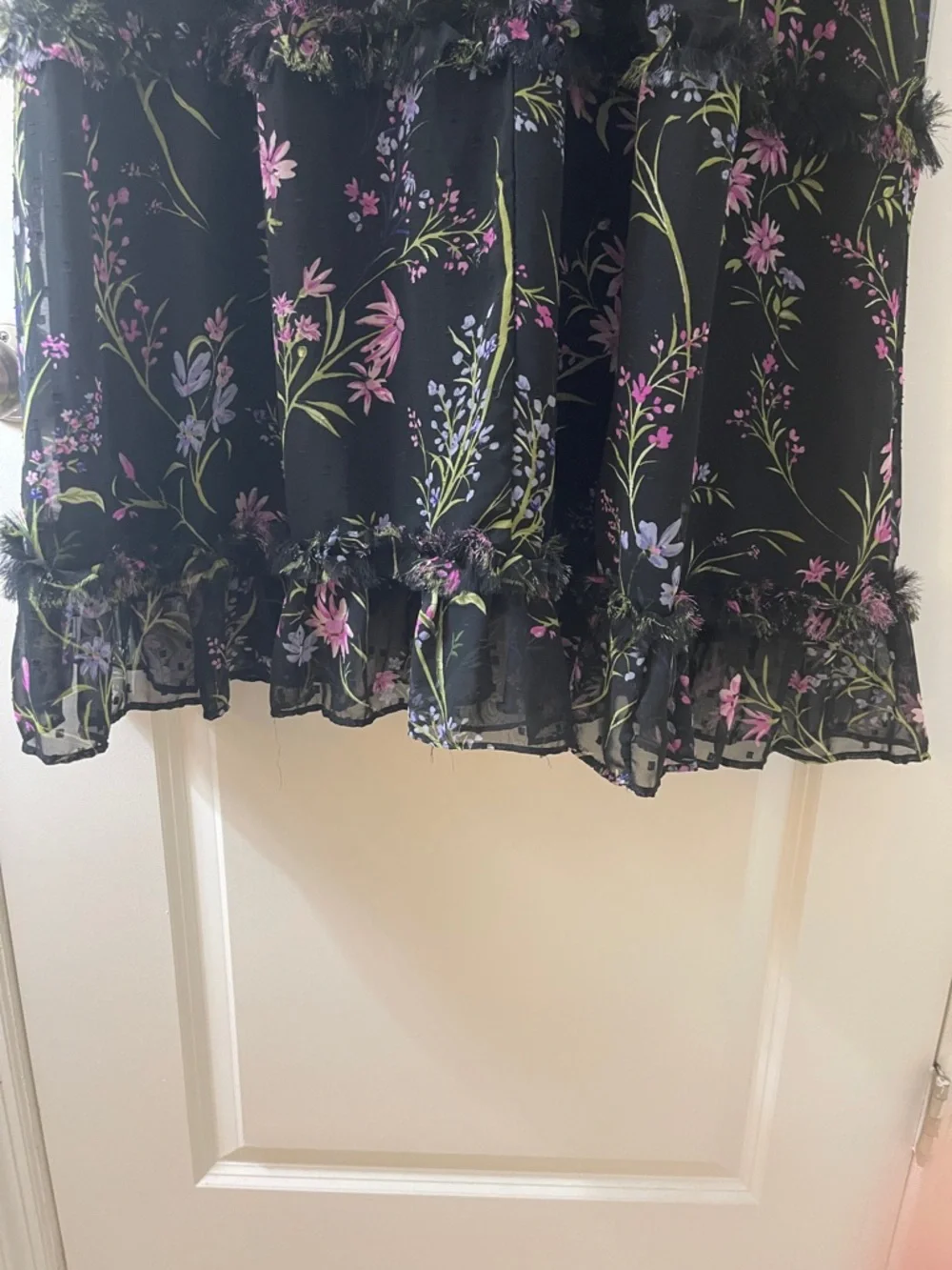 CeCe Plus Size Smocked Waist Ruffle  Sleeveless Mock Neck Floral Midi Dress - Picture 11 of 13